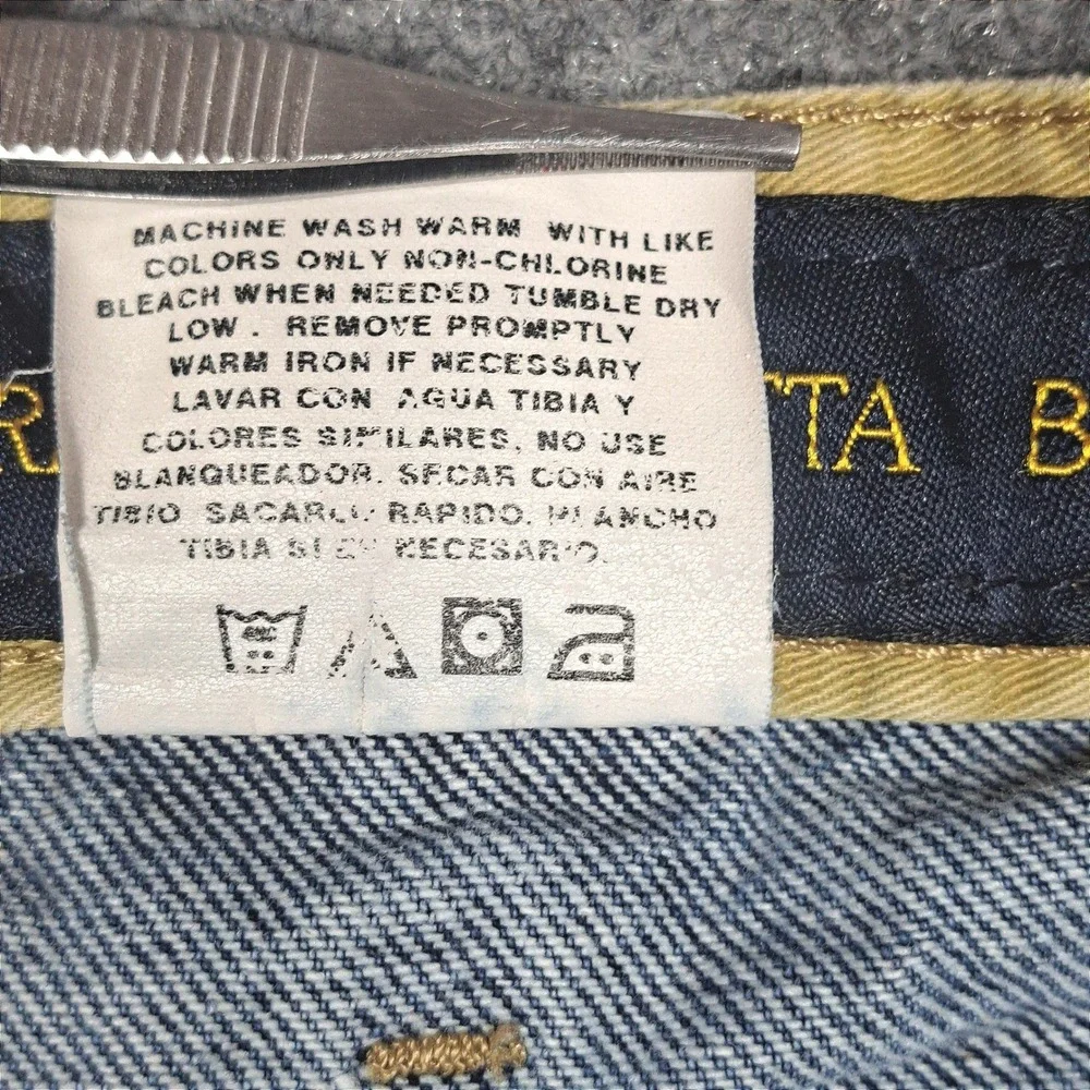 Beretta Mens Denim Jeans Blue Straight Leg Made in USA 100% Cotton 36x32
